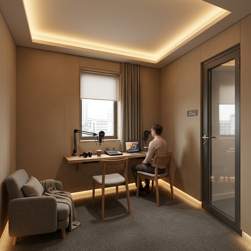 Eterna Studio Podcast Room 3D Render